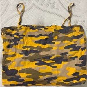 Colored camo crop top